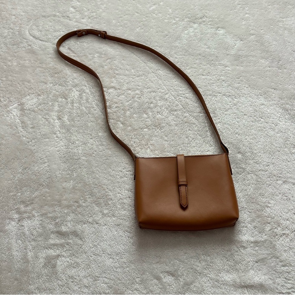 J. Crew Tan Leather Crossbody Bag